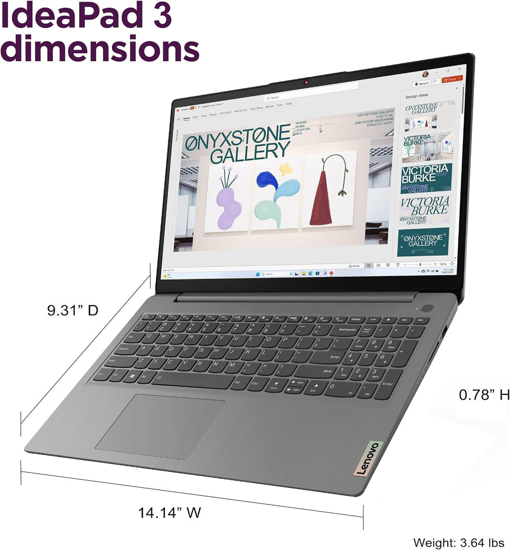 Lenovo IdeaPad 3 15.6' FHD Touchscreen Laptop (16GB RAM, 512GB SSD, Intel Core i3) for Home & College Student, Narrow Bezel, Webcam, 12-Hour Long Battery Life, NumPad, IST SD Card, Win 11 Home in S