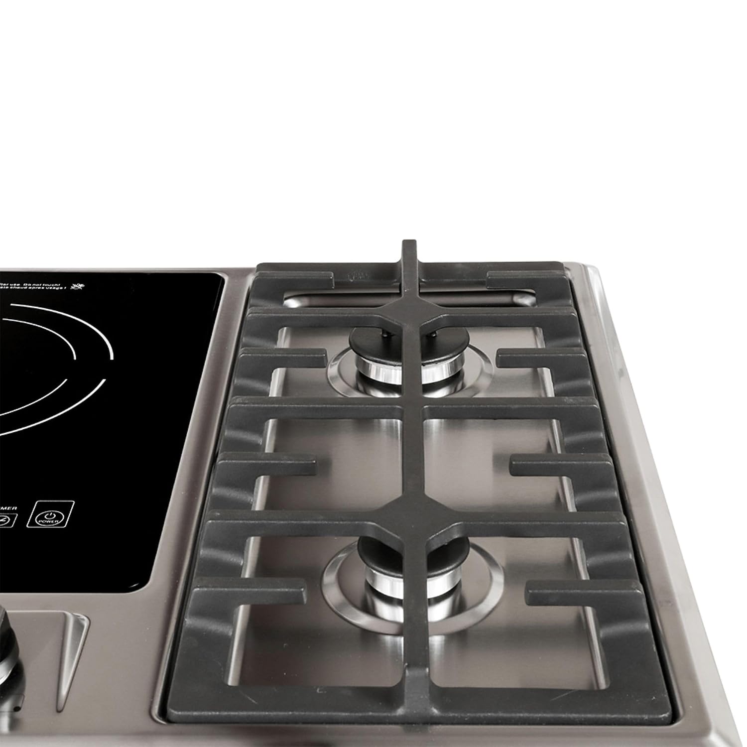 TI-1+2B 23 inch Built-In Single Induction + 2 Gas Burner Combination Cooktop, UL858 Certified