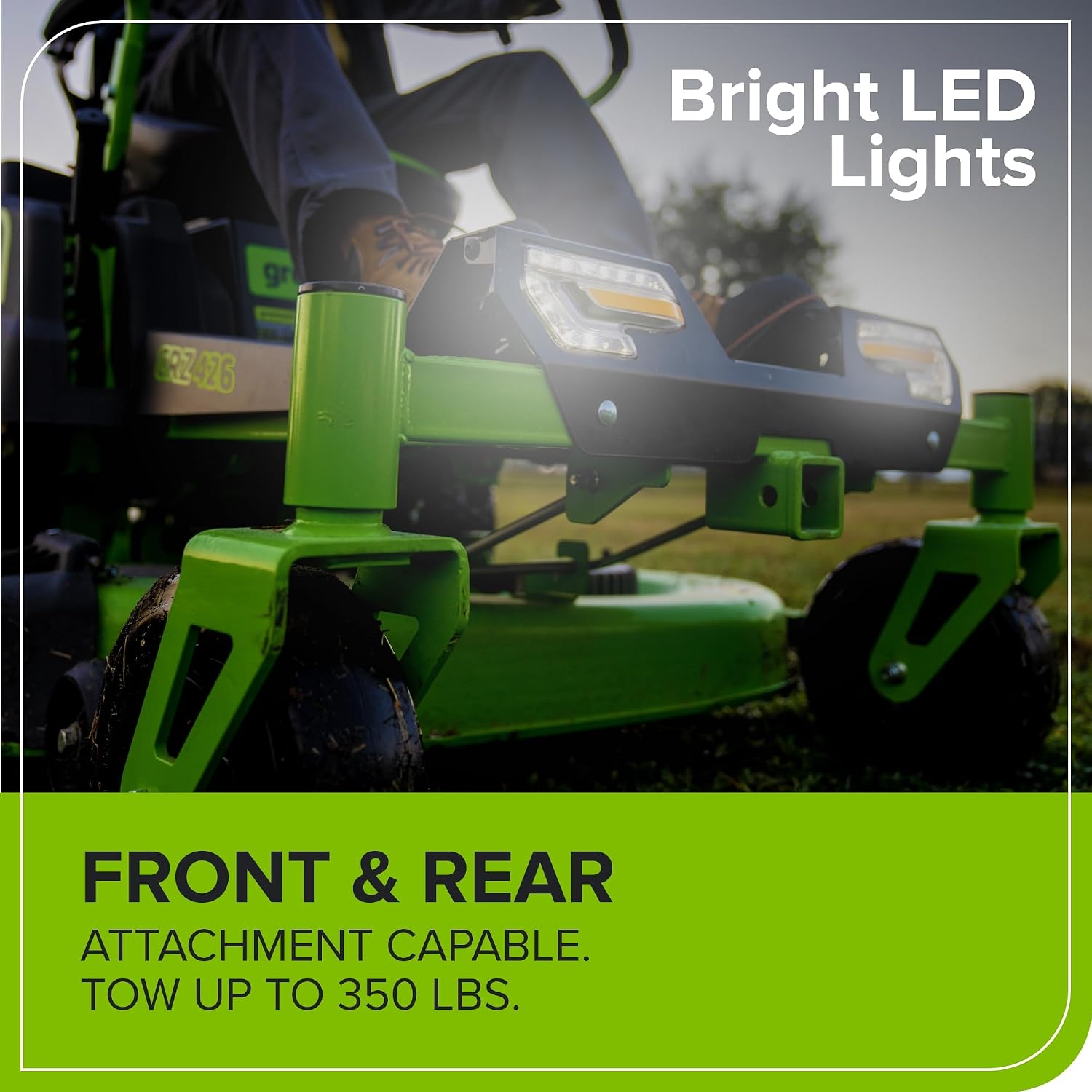 Greenworks 60V 42' Electric CrossoverZ Zero Turn Lawn Mower, (4) 8.0Ah Batteries and 600W Charger