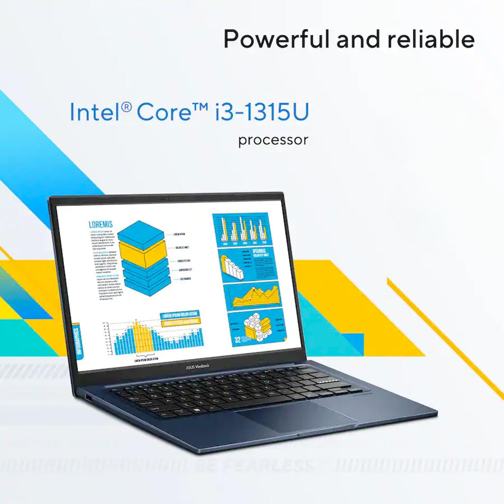 ASUS Vivobook with Office 365 for the Web - Intel 6-Core - 8GB RAM - 128GB SSD | Full HD Display, Chiclet Keyboard with NumberPad, Intel i3-1315U Processor, Win11 W/o Mouse | Power Your Work and Fun