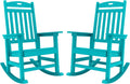 YEFU Outdoor Rocking Chairs Set of 2: Porch Rocking Chairs-Outdoor Patio Rockings Chair-Oversized Rocker Chair-All Weather Poly Rocker Lawn Chair for Adult-Seat Area 22'x21'-Backrest Height 31'-Aruba