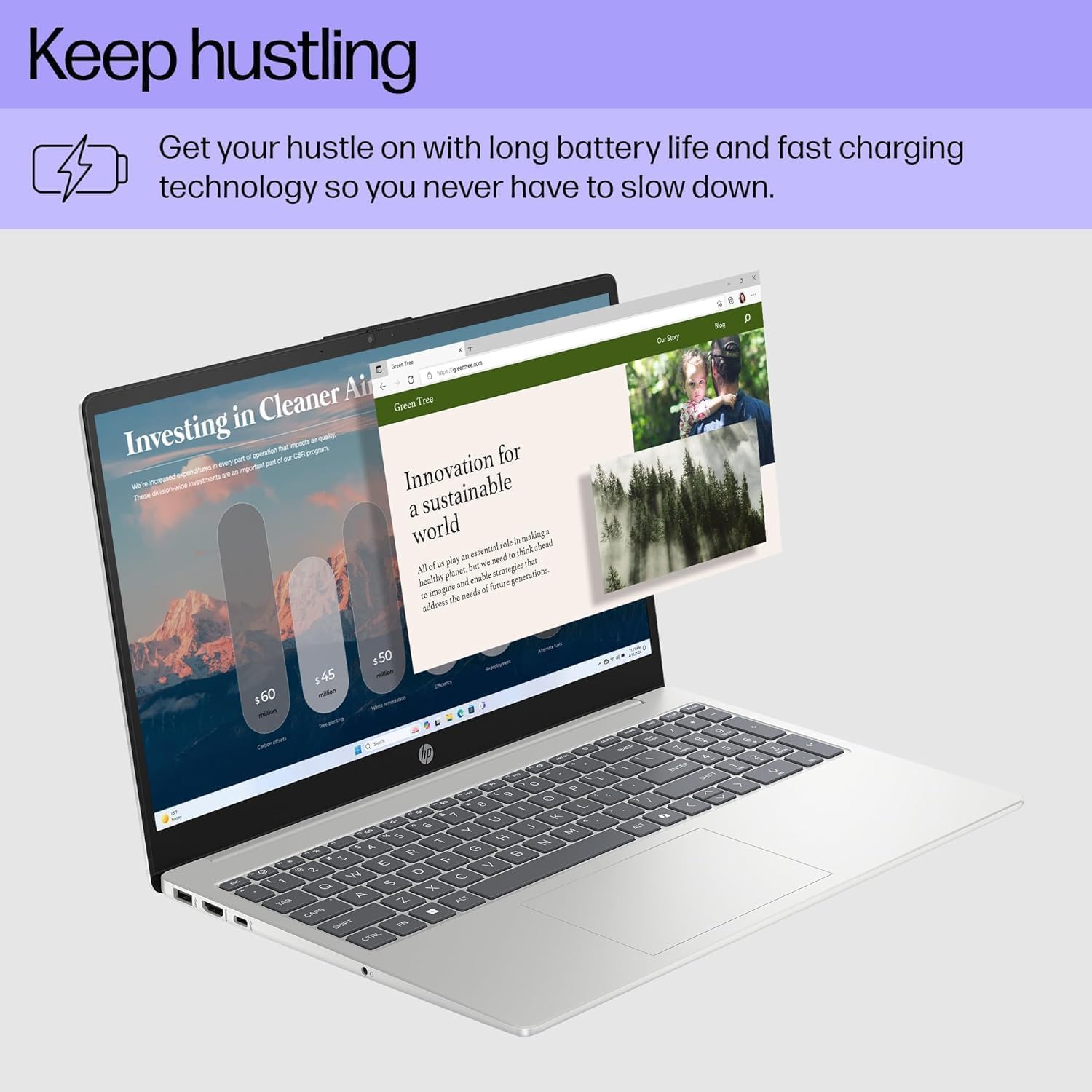 HP 15.6' Touchscreen Laptop, AMD Ryzen 5 7520U(Up to 4.3 GHz), 8 GB RAM LPDDR5, 512 GB SSD, AMD Radeon Graphics, HD Private Webcam, HDMI, Wi-Fi 6, Bluetooth, Anti-Glare, Windows 11 Pro, Silver