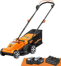 LawnMaster CLMF4815E 48V MAX 15-inch Brushless Cordless Lawn Mower with 2X24V MAX 4.0Ah Battery and a Dual Charger