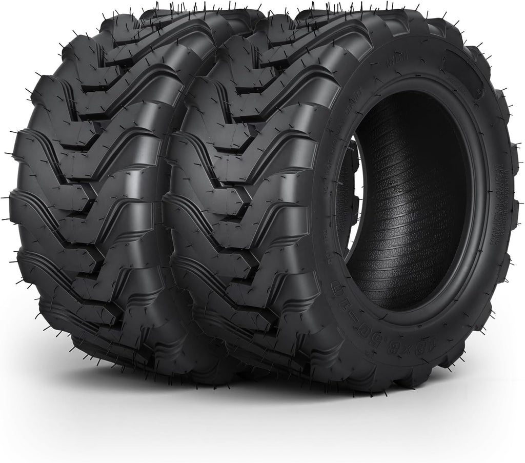 TRIPOWER 18x8.50-10 Garden Tractor Tires, 6 PR Tubeless, R4 Heavy Duty Farm and Lawn Master Tractor Tire Compatible with Kubota John Deere, Set of 2