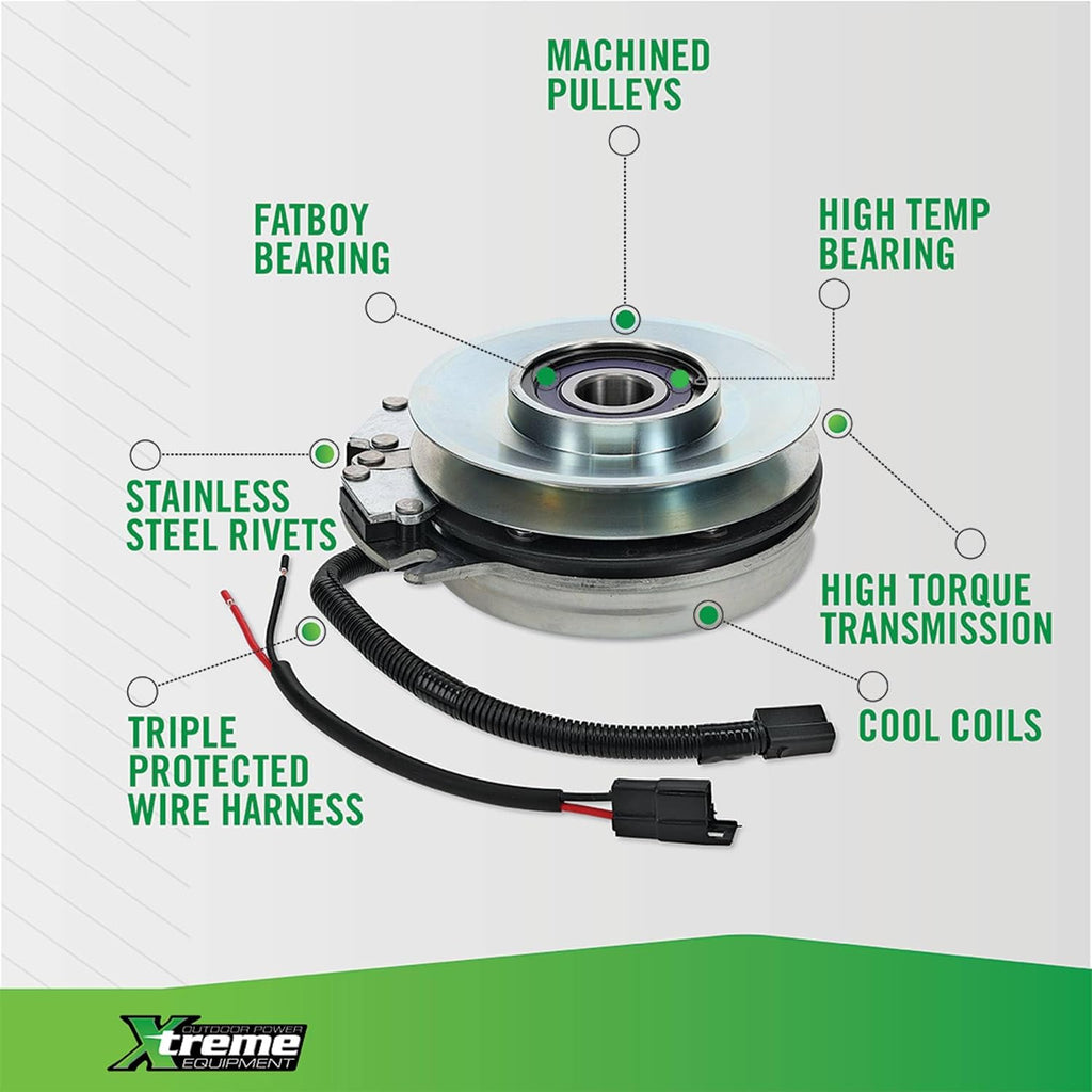 Outdoor Power Xtreme Equipment New X0049 PTO Clutch Compatible with/Replacement for Ingersoll 2721337 1.125 Crankshaft, 6.31' Pulley, Clockwise Rotation