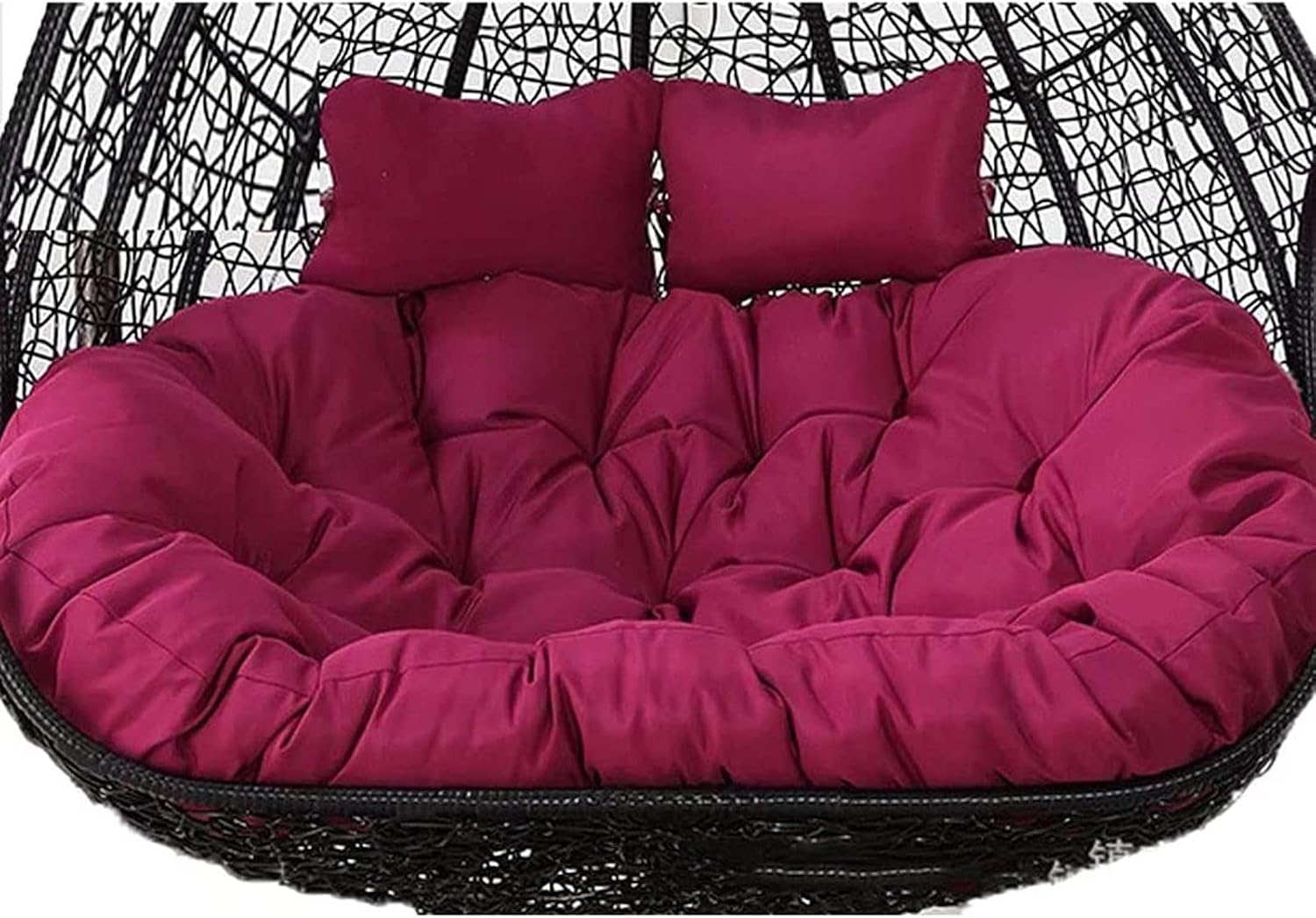 ZTGL Hammock Swing Chair Cushion, Double Egg Chair Cushion Replacement, Outdoor Patio Wicker Loveseat Hanging Swing Egg Chairs for 2 Persons Patio Backyard Balcony,Purple