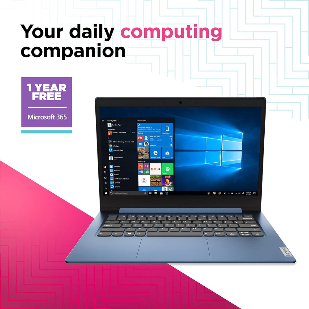 Lenovo IdeaPad 1 14 Laptop, 14.0' HD Display, Intel Celeron N4020, 4GB RAM, 64GB Storage, Intel UHD Graphics 600, Win 10 in S Mode, Ice Blue