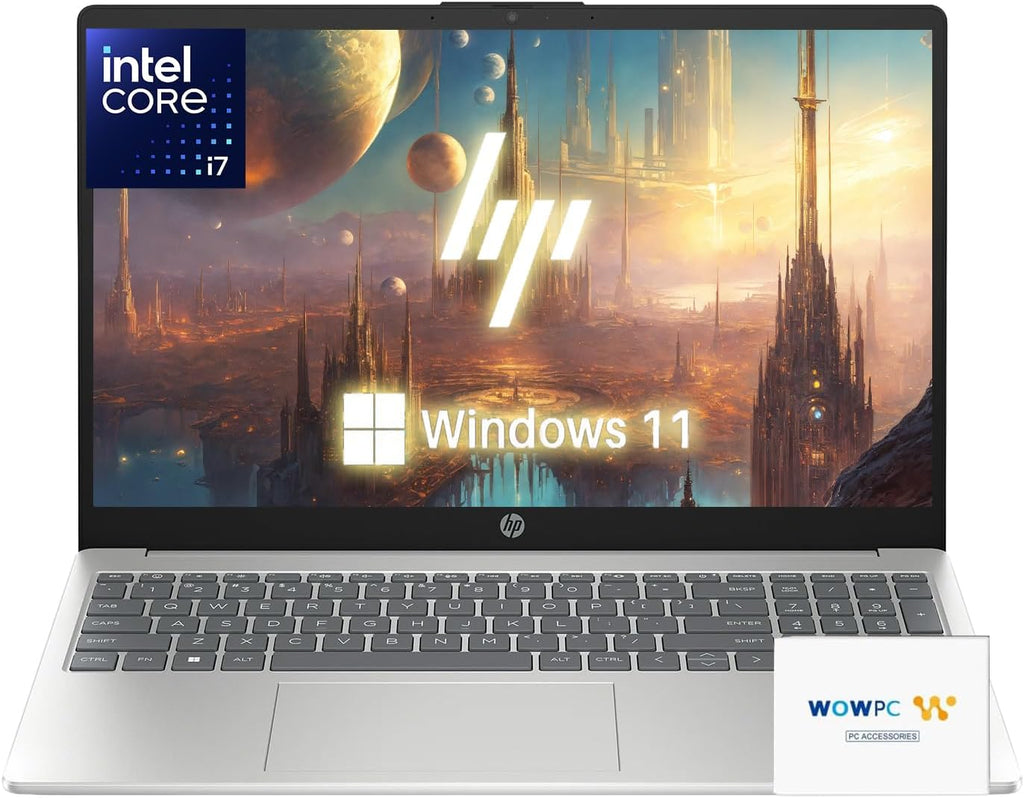 HP Pavilion 15.6' Laptop for Business & Home Student | Powerful Intel Core i7-1255U up to 4.7GHz | 24GB RAM - 1TB Storage (512GB PCIe SSD&512GB External) | Webcam | Win11 | WOWPC Bundle