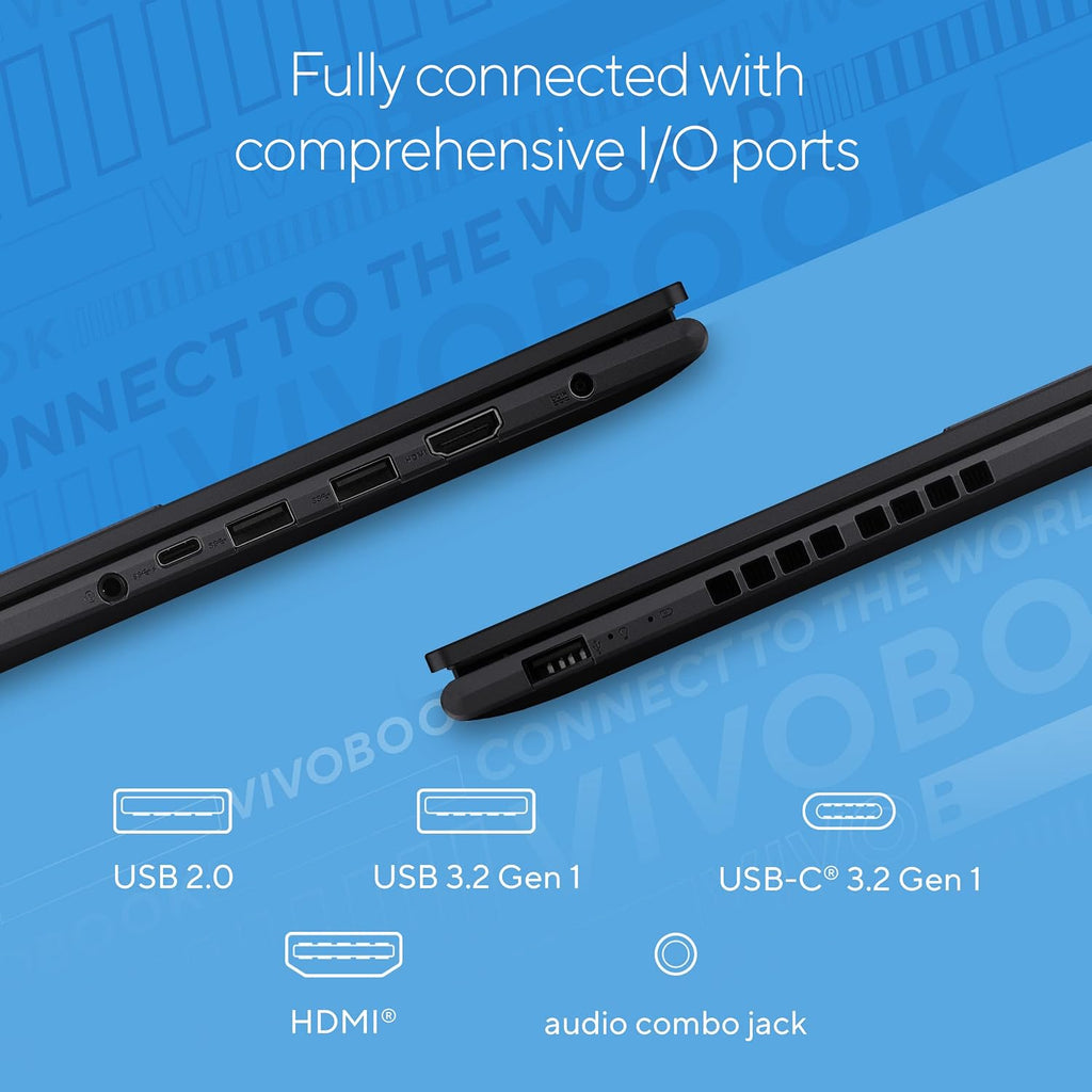 ASUS Vivobook 16 Laptop, 16â€ WUXGA (1920 x 1200) 16:10 Display, Intel Core i7-13700H CPU, Intel Iris Xáµ‰ Graphics, 8GB RAM, 1TB SSD, Windows 11 Home, Indie Black, F1605VA-DS74