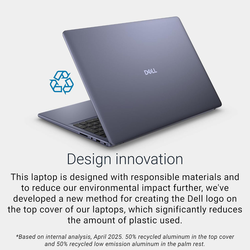 Dell 16 Laptop DC16256-16.0-inch 16:10 FHD+ Anti-Glare Non-Touch Display, AMD Ryzen 7 250, AMD Radeon Graphics, 16GB Memory, 1TB SSD, Backlit Keyboard with Fingerprint Reader, Windows 11 Home