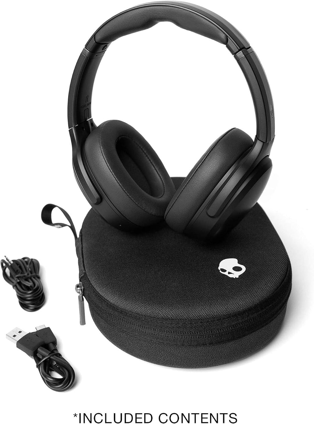 Skullcandy Crusher ANC Over-Ear Noise Canceling Wireless Headphones with Sensory Bass, 24 Hr Battery, Microphone, Works with Bluetooth Devices - Black
