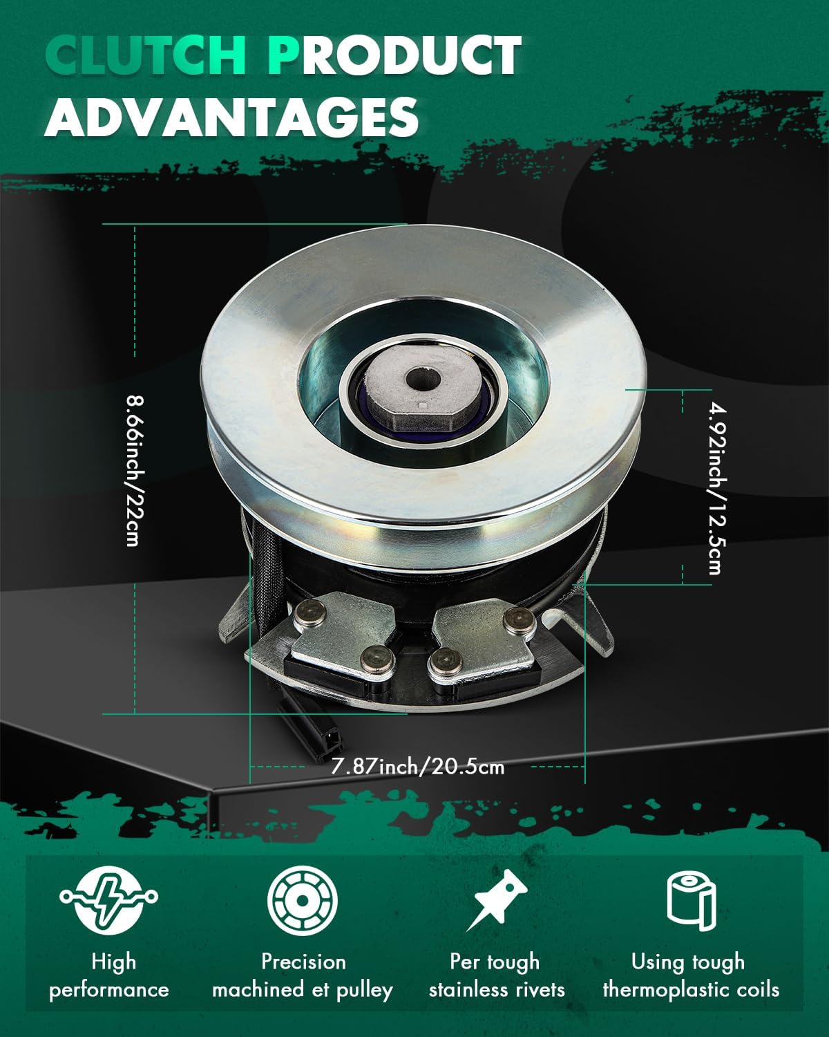 SCITOO Electric Lawnmower, PTO Clutch Fit for Hustler 601801, for Warner 5217-53