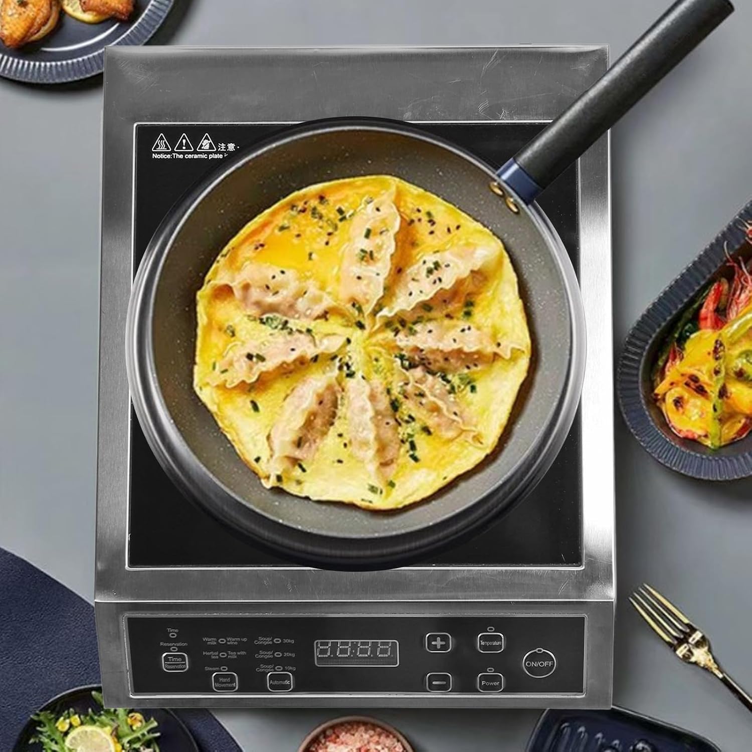 3500W Portable Induction Cooktop Easy to Clean Multifunctional Countertop Burner Induction Hot Plate with Sensor Touch Panel for Cooking, Portable Induction Cooktop, Countertop