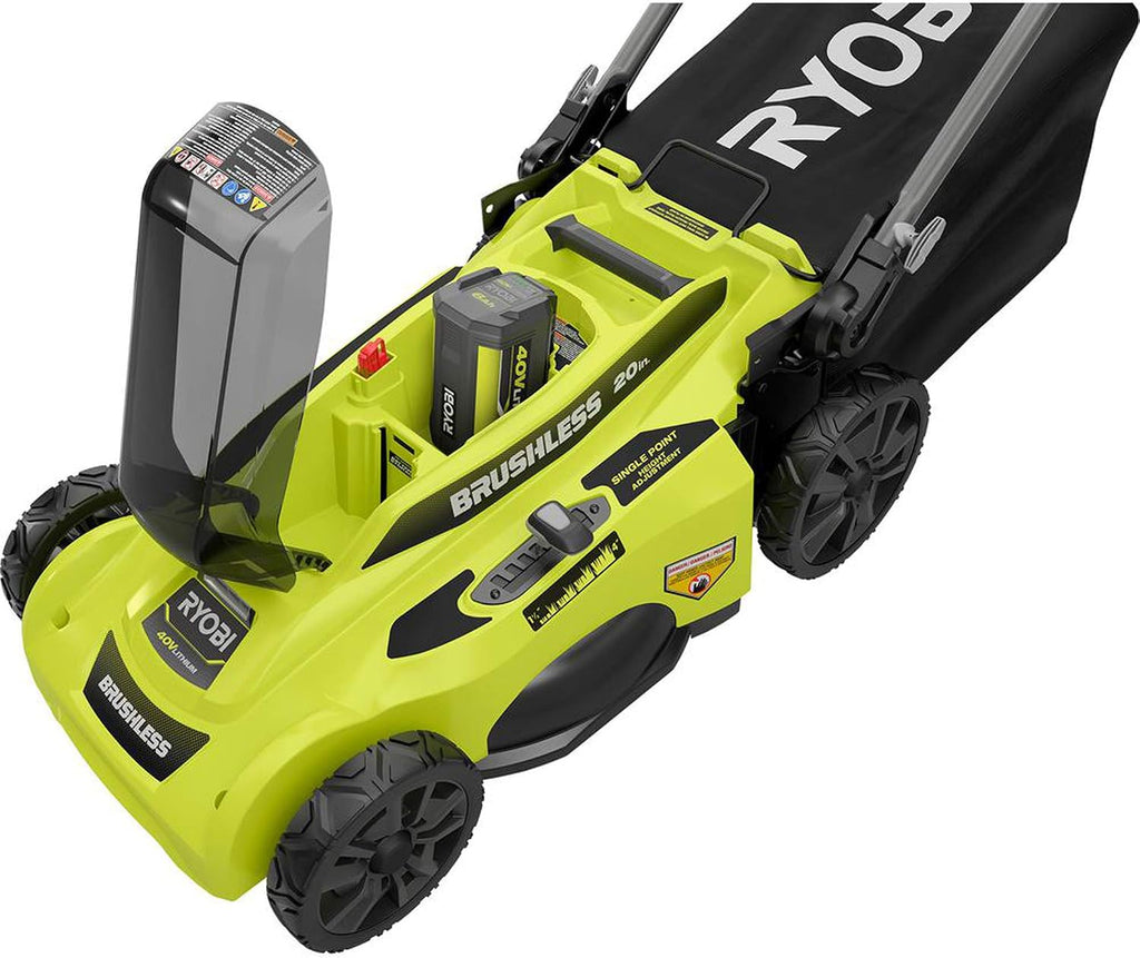 RYOBI Lawn Mower 20 in. 40-Volt Lithium-Ion Brushless Cordless Walk Behind