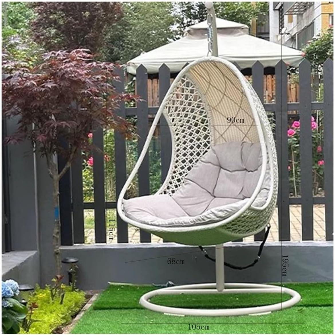 Home Rattan Chairs- Hanging Basket Rocking Chair Balcony Indoor Swing Hammock Bird's Nest Chair Patio Lounge Chair