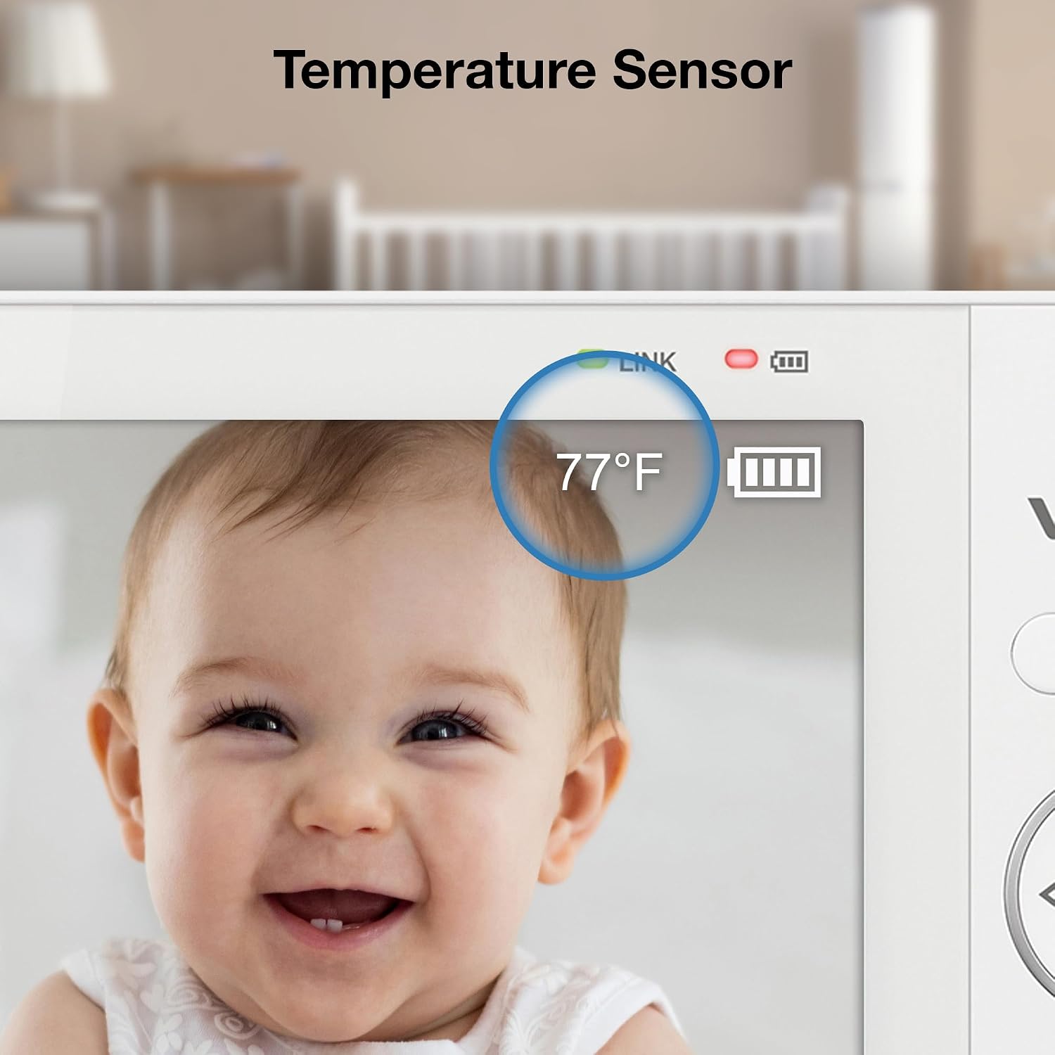 VTech 2-Cameras Video Baby Monitor with 7' Color LCD Screen, Rechargeable Battery, Video and Audio Streaming, Pan-Tilt-Zoom, Touch Multi-Color Night Light, Two-Way Talk: Advanced Max Twin (Tan)