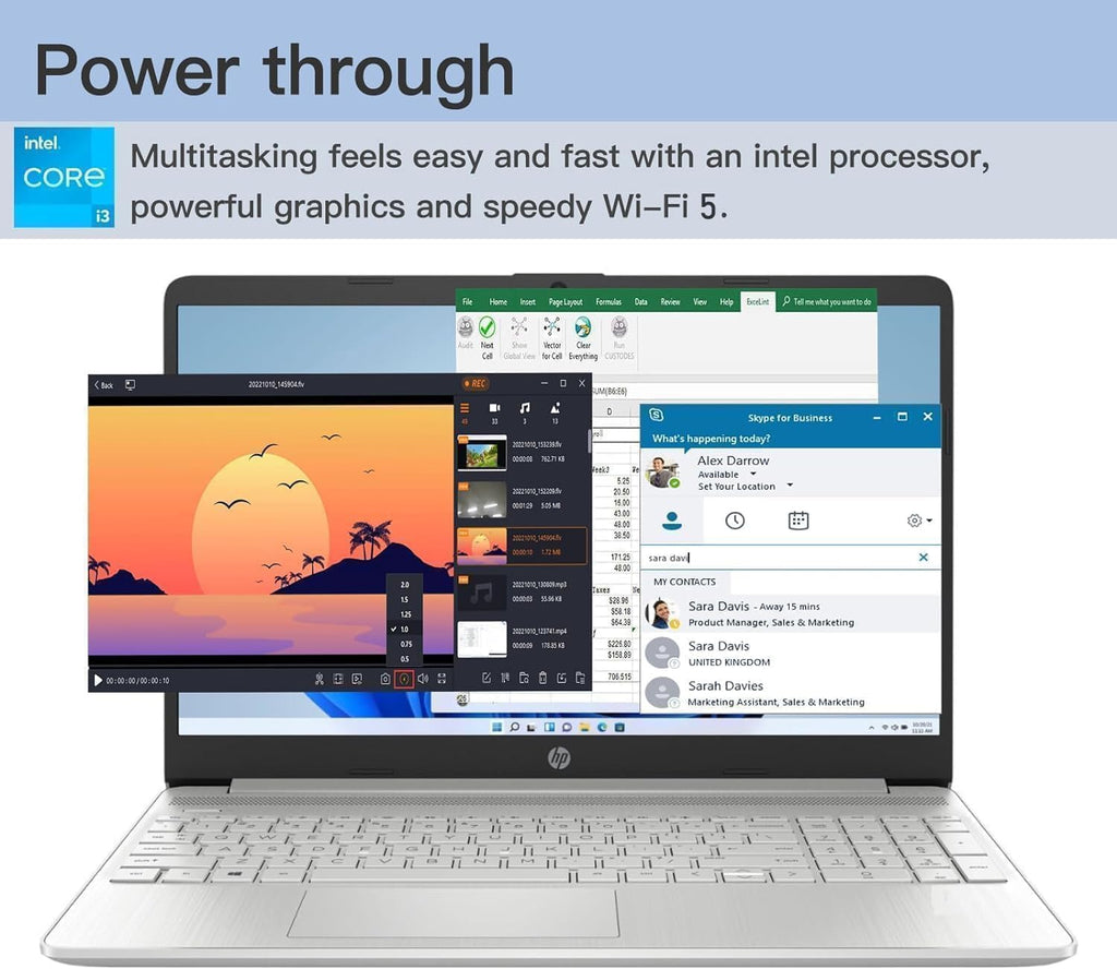 HP Laptop for Business and Student, 15.6' HD Touchscreen, Intel 6-Core i3-1215U Processor, 16GB RAM, 512GB SSD, lntel UHD Graphics, Windows 11 Home, with Microsoft Office Lifetime License