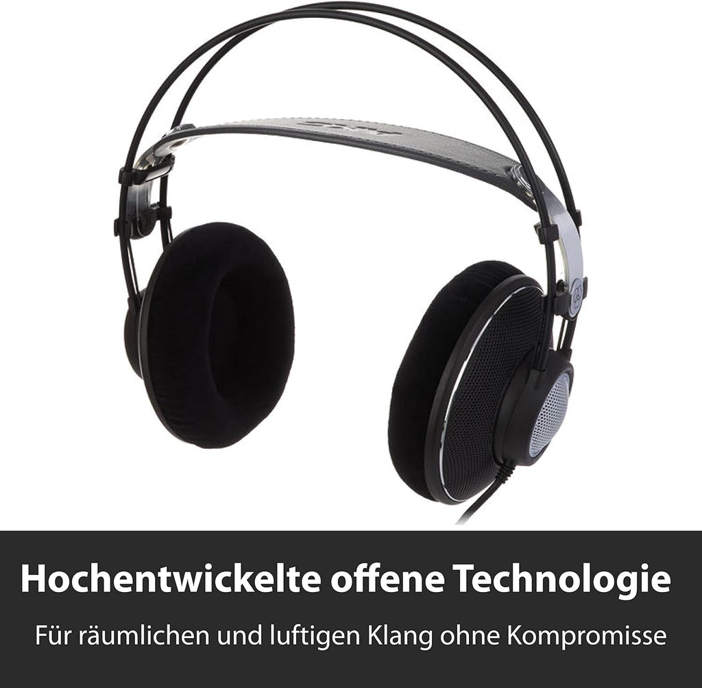 AKG Pro Audio K612 PRO Over-Ear, Open-Back, 120 Ohm, Premium Reference Studio Headphones. Wired for Professional Recording, Monitoring, hi-fi Listening. Light Weight, high Comfort. Black