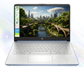 HP Laptop with Microsoft Office and 1TB Cloud Storage (1-Year) | 14 inch HD Computer | 8GB RAM | 128GB UFS & 128GB Portable SSD | Intel 4-Core CPU | Webcam | USB-C | AI-Powered Windows 11 | LE Bundle