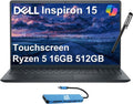 DELL Inspiron 15 15.6' Business Laptop (FHD Touchscreen, AMD Ryzen 5 7530U, 16GB RAM, 512GB PCIe SSD, (6-Core Beat i7-1165G7)) Numeric Keypad, Webcam, 2024 Inspiron 3000 3535, Win 11 Pro, Carbon Black
