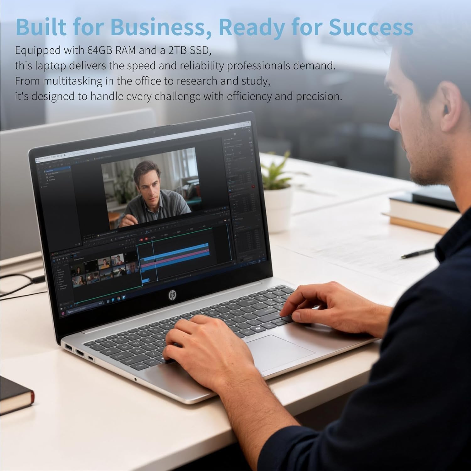 HP 15.6inch Touchscreen Laptop Computer - Intel 13th Generation Core i7-1355U(10-core), 1920 x 1080 Full HD, 300 nits, Wi-Fi6, Bluetooth, Windows 11 Profor Business, Student(64GB RAM | 1TB SSD)