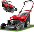 173cc 20' Gas Lawn Mower, Self-Propelled Lawn Mowers with 18' Cutting Width, Adjustable Cutting Height 25-75mm & 60L Grass Catcher, Push Mower for Large Yards and Uneven Ground Red