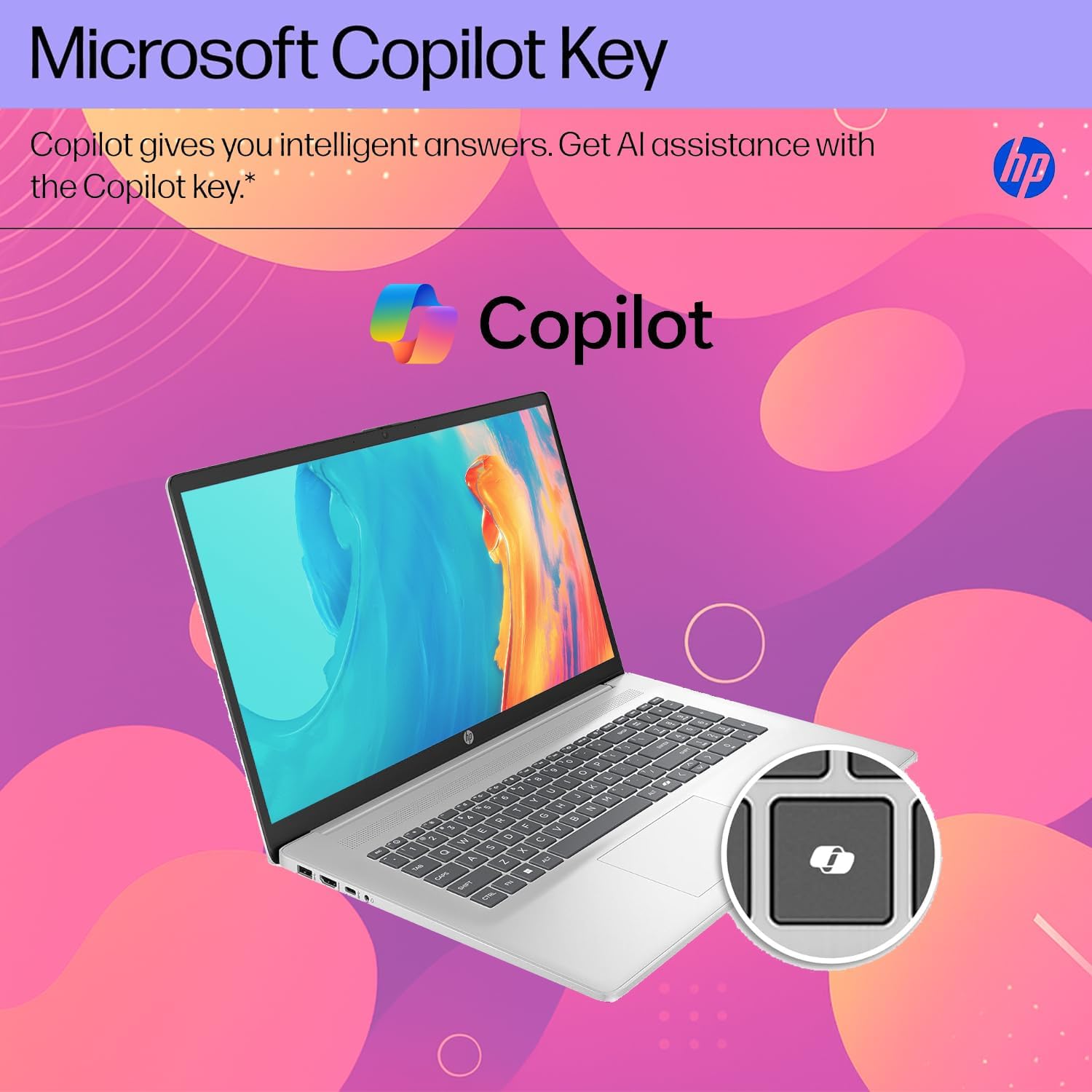 HP 17 Inch Laptop 2026 Edition, 17.3' FHD IPS Display, AMD Ryzen 5 7000 Series CPU (Beats Intel 13th i7-1355U), Copilot Key, 4GB RAM, 128GB SSD, Windows 11 with Office 365 for The Web, no Mouse