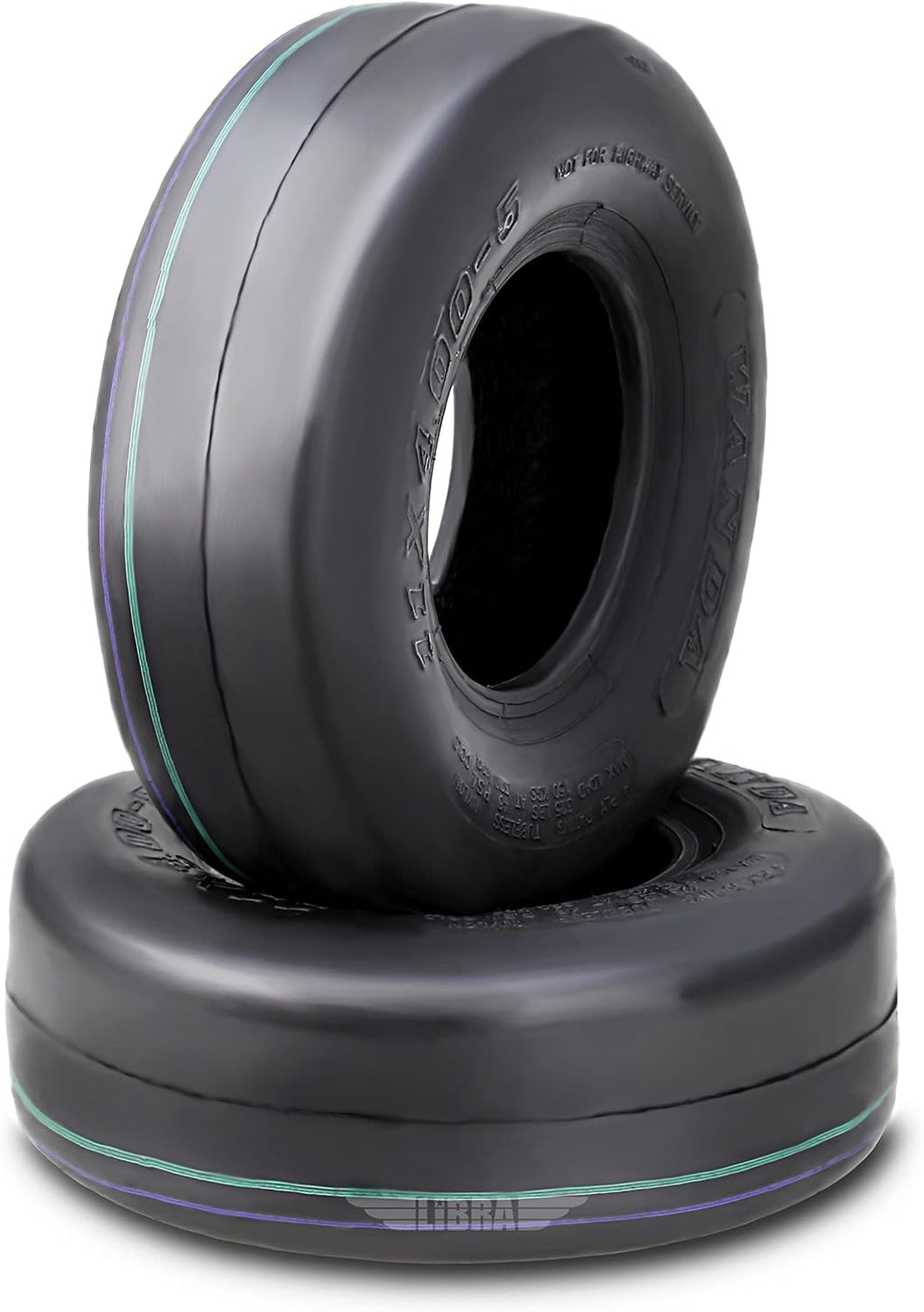 WANDA Set of 2 11x4-5 Zero Turn Lawn Mower Utility Cart Turf Tires 11x4x5 /4 ply - 13204
