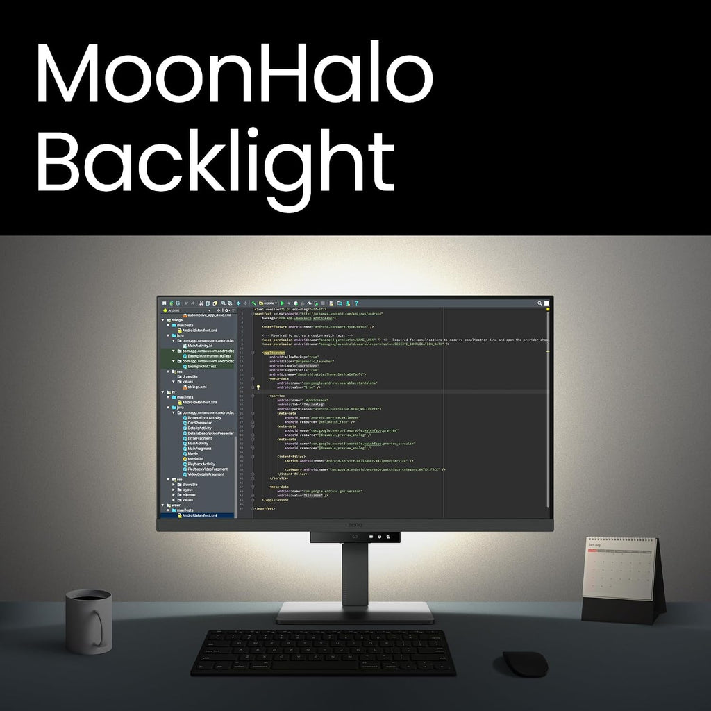 BenQ RD320U 32' 4K 3840x2160 Programming Monitor with 2000:1 Contrast Ratio, Nano Matte Panel, Backlight, 90W USB-C, Coding Modes, Night Hours Protection, Ergonomic Design, and Eye-Care Technology