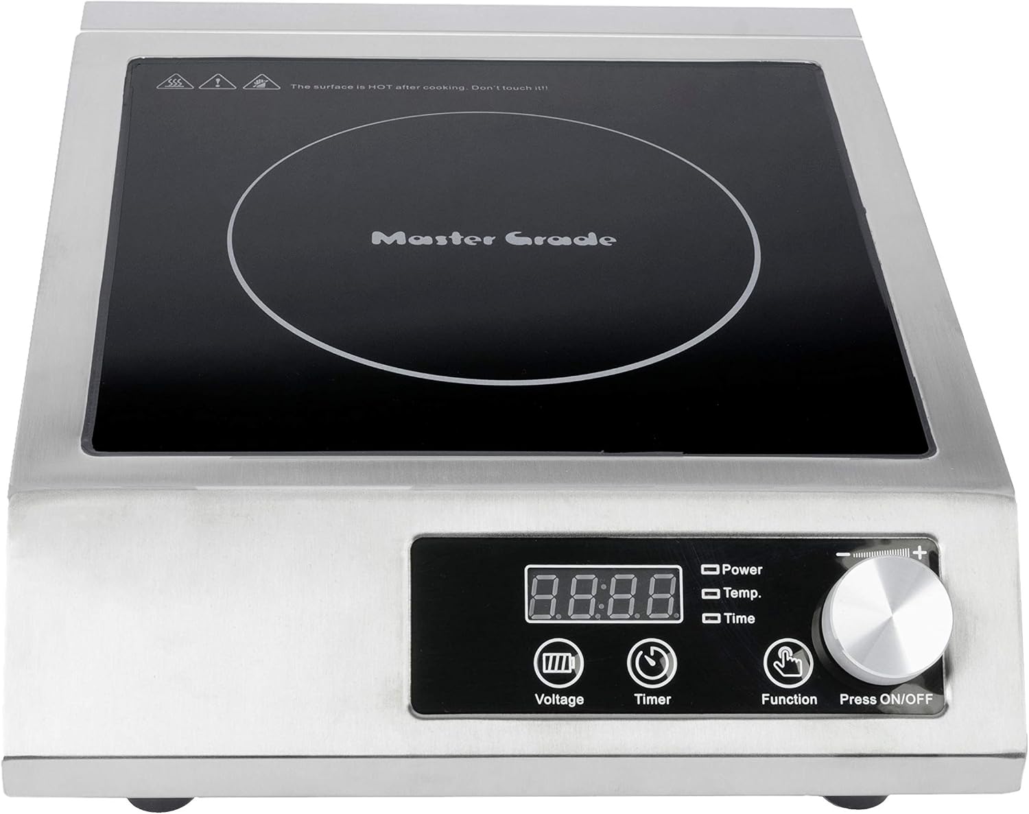 HD Commercial Portable Induction Cooktop, Hot Plate Electric, Single Burner Electric Cooktop, Electric Burner, 20 levels power 1,300-3,400W