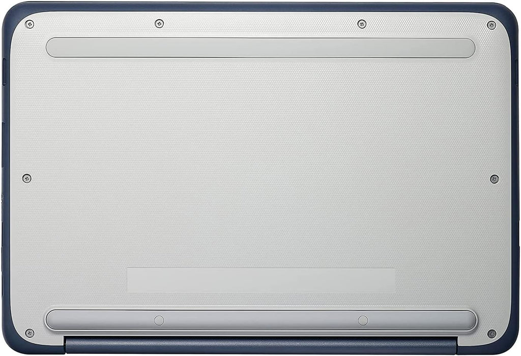ASUS Chromebook C202SA-YS02 11.6' Ruggedized and Water Resistant Design with 180 Degree (Intel Celeron 4 GB, 16GB eMMC, Dark Blue, Silver)