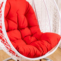 Hanging Nest Swing Chair Cushion Replacement, Outdoor Patio Garden Egg Rocking Chair Basket Seat Cushion Only, Meditation Cushion Floor, Does Not Include Chair and Stand(Color:Red)