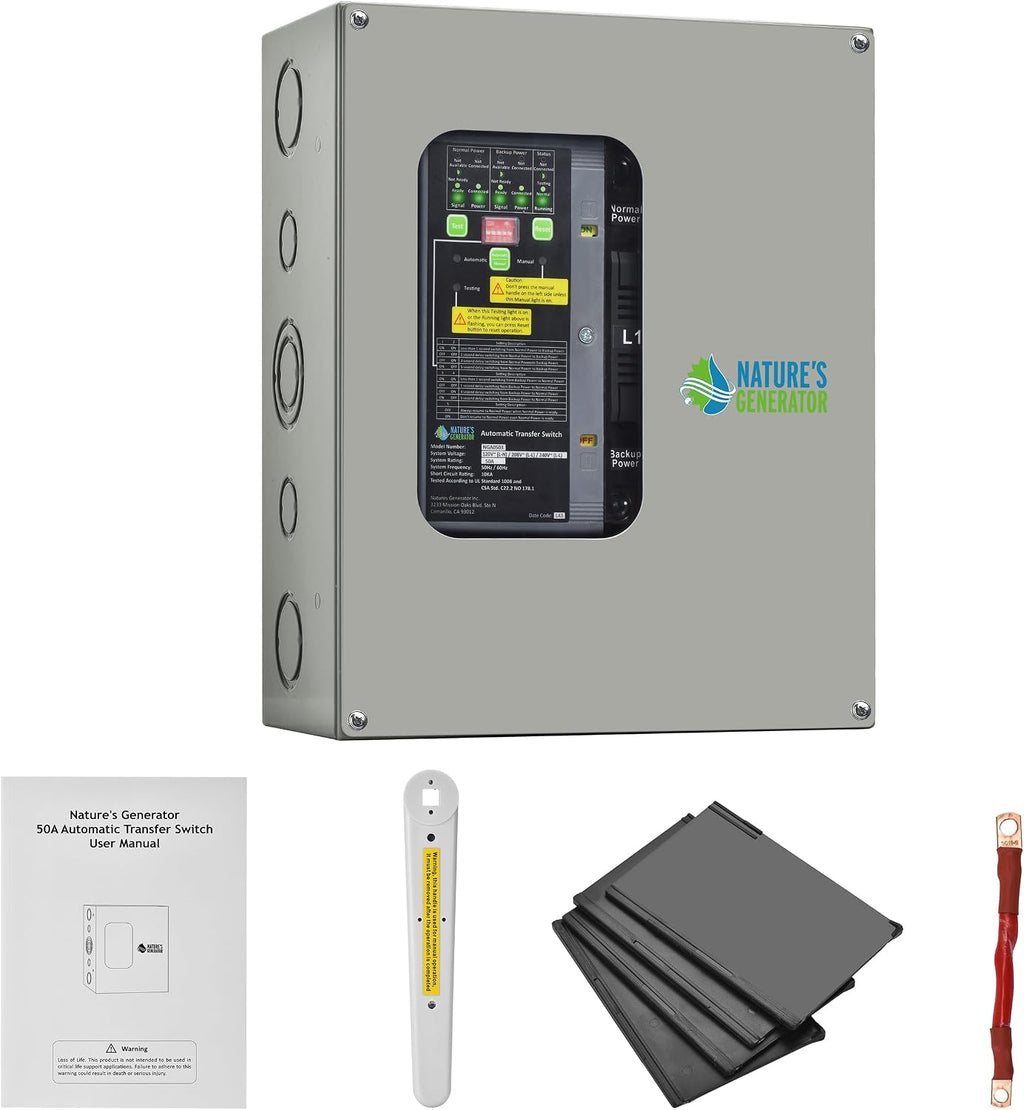 Nature's Generator RV 50A Automatic Transfer Switch UL Approved
