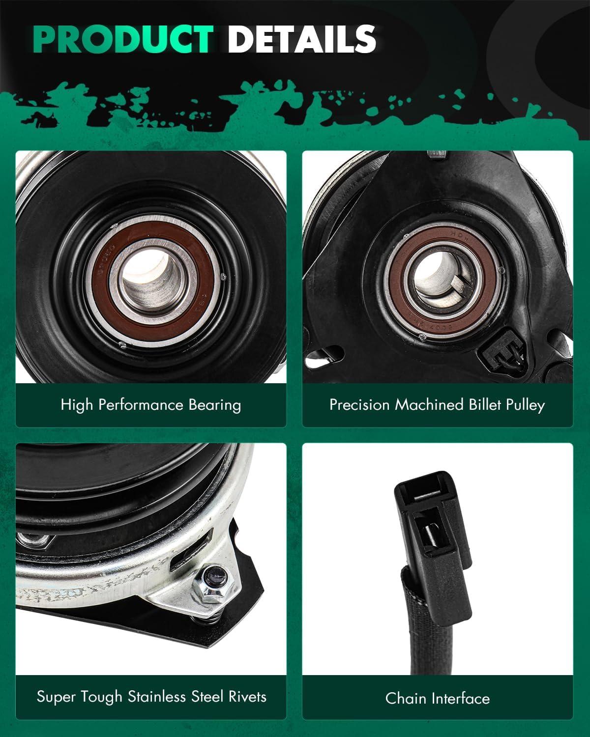 SCITOO Electric PTO Clutch AM119536 Electric PTO Lawn Mower Clutch Compatible for John Deere: AM103035, AM108601, AM115093, AM119536 / for Scotts: AM119536 / for Xtreme: X0406