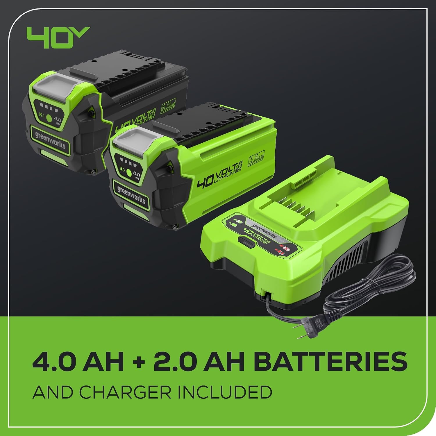 Greenworks 40V 16' Brushless Cordless (Push) Lawn Mower + Blower (350 CFM) + 13' String Trimmer (Bonus Spools), 4.0Ah + 2.0Ah Battery and Charger Included (75+ Compatible Tools)