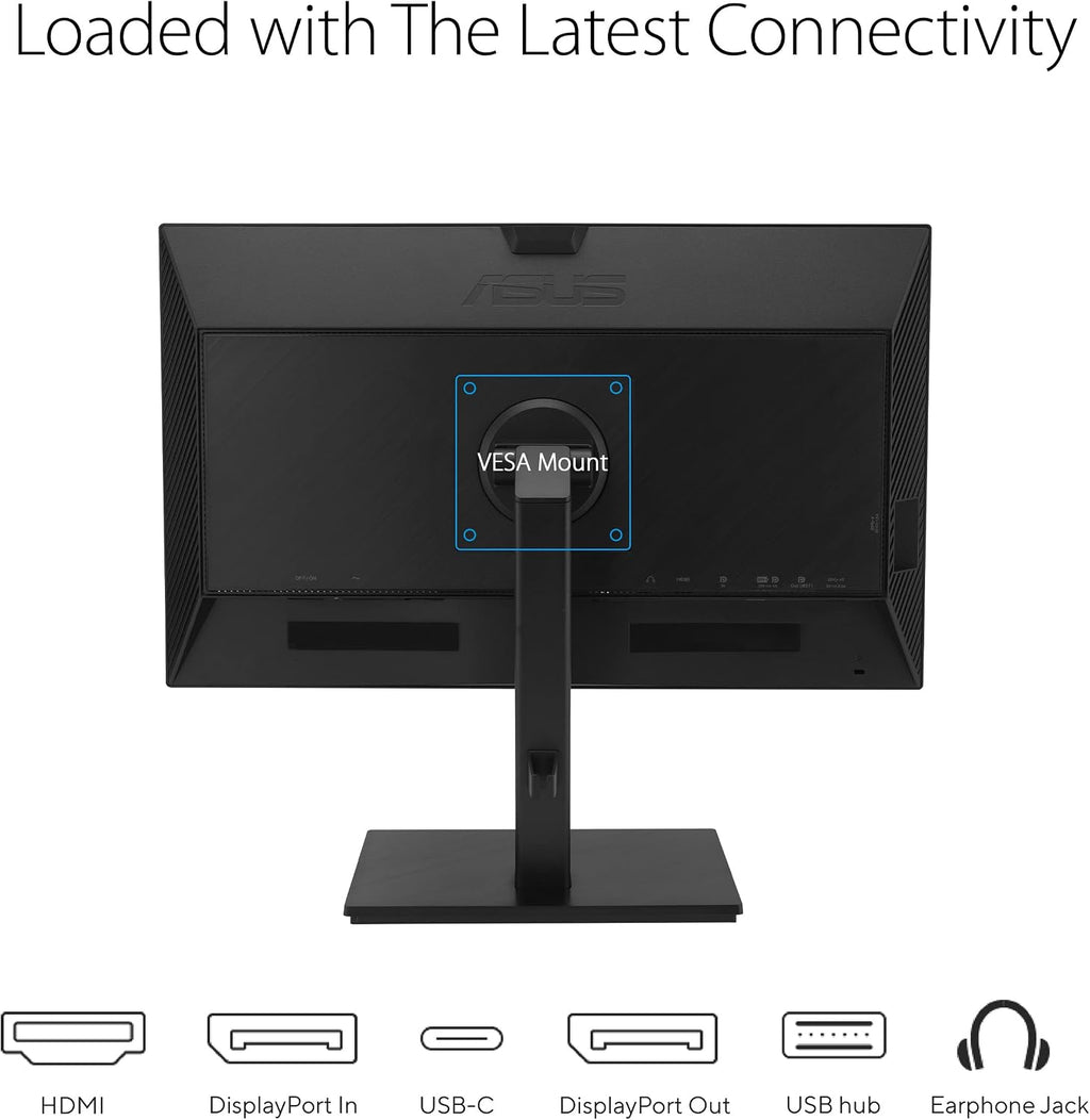 ASUS 24' 1080P Multi-Touch Monitor (BE24ECSBT) - Full HD, IPS, 10-Point Touch, IPS, Eye Care, USB-C with Power Delivery, HDMI, DisplayPort Daisy Chain, Height Adjustable, VESA Wall Mountable
