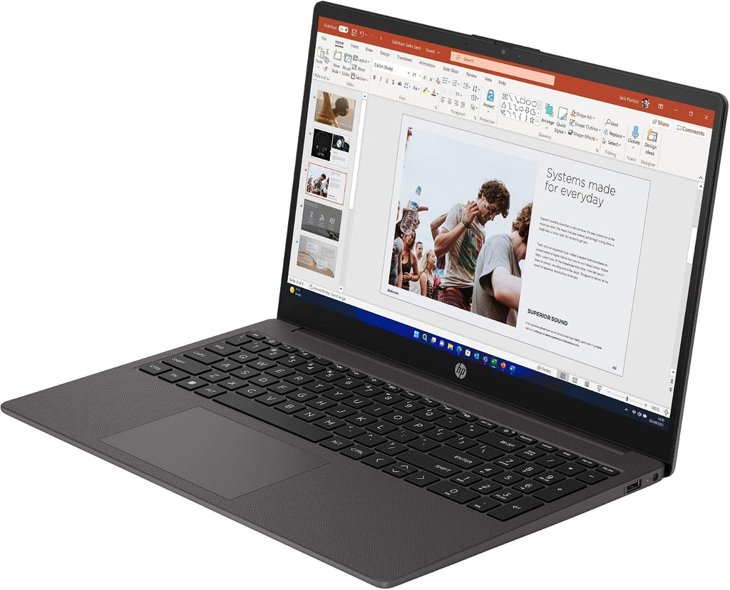 HP 255 G10 Business Laptop (15.6' FHD Anti-glare, AMD Ryzen 7 7730U (> Intel i7-1355U) 16GB RAM, 512GB SSD) for Home, Student, Military Grade, Webcam w/Shutter, Numeric Keypad, Wi-Fi 6, Win 11 Pro