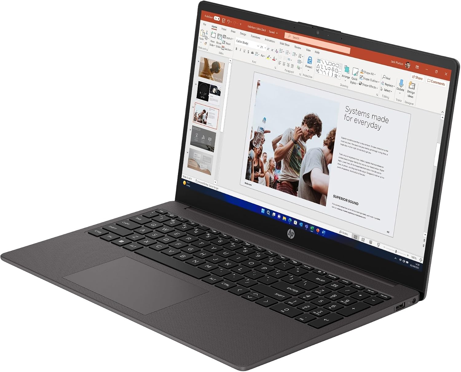 HP 255 G10 Business Laptop (15.6' FHD Anti-glare, AMD Ryzen 7 7730U (> Intel i7-1355U) 16GB RAM, 512GB SSD) for Home, Student, Military Grade, Webcam w/Shutter, Numeric Keypad, Wi-Fi 6, Win 11 Pro