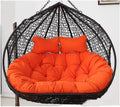 Generic Double Swing Chair Cushion Replacement, Large Egg Chair Cushion with Adjustable Pillow for Indoor Outdoor Garden Balcony Rocking Hanging Basket Rattan Chair Rest Seat Pad(G), Size