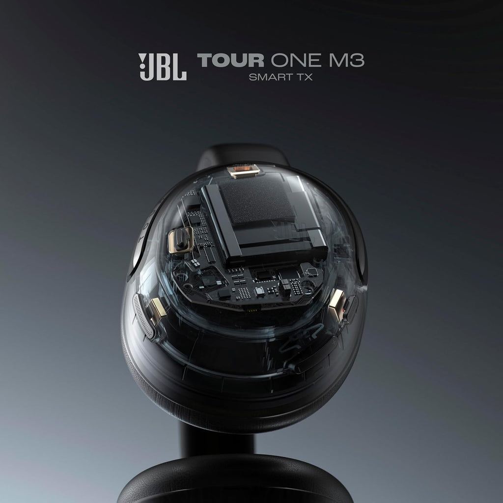 JBL Tour One M3 Smart Tx - Wireless Over-Ear Noise Cancelling Headphones with Smart Transmitter, Hi-Res Audio (3.5mm or USB-C), Spatial 360 Sound with Head Tracking & 70Hrs of Playback (Mocha)