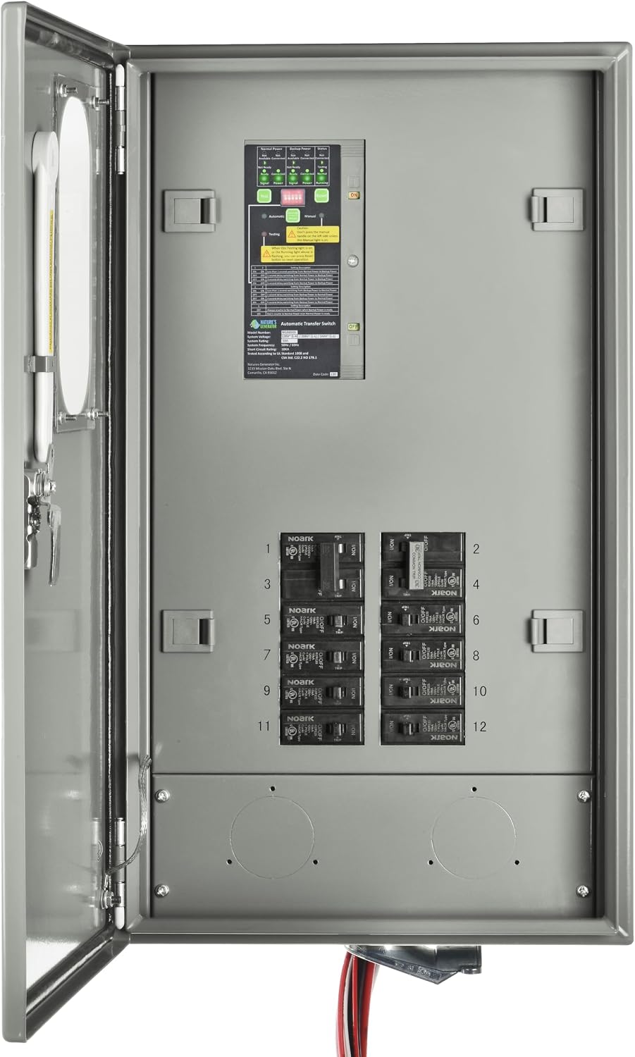 Nature's Generator Pre-Wired Automatic Transfer Switch 120V/240V 50A 12 Circuits