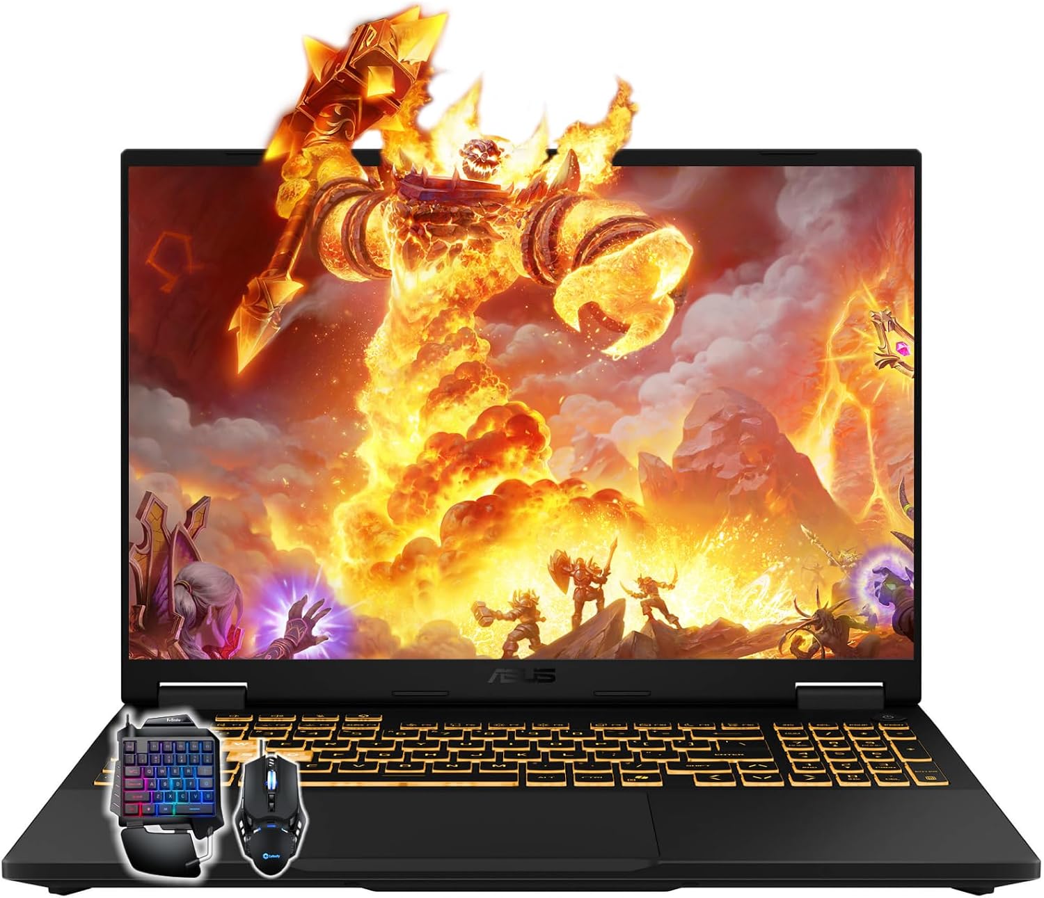 ASUS TUF Gaming F16 Laptop, NVIDIA RTX 5060, Intel i7-14650HX(Up to 5.2GHz), 16' FHD+ 165Hz LCD Anti-Glare Display, WiFi 6E, Fast Charge, 64 GB DDR5, 1 TB SSD, Windows 11 Pro, Accessories