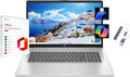 HP 17.3' Full HD Laptop, with Free Lifetime Microsoft Office 2024, AMD Ryzen 5 7520U, 8GB LPDDR5 RAM, 512GB SSD, AMD Radeon, Windows 11 Pro, Natural Silver, Wi-Fi 6, Copilot, with USB Hub