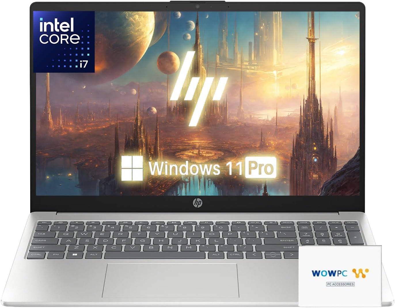 HP Pavilion 15.6' Laptop for Business & Home Student | Powerful Intel Core i7-1255U up to 4.7GHz | 24GB RAM - 1TB Storage (512GB PCIe SSD&512GB External) | Webcam | Win11 Pro | WOWPC Bundle