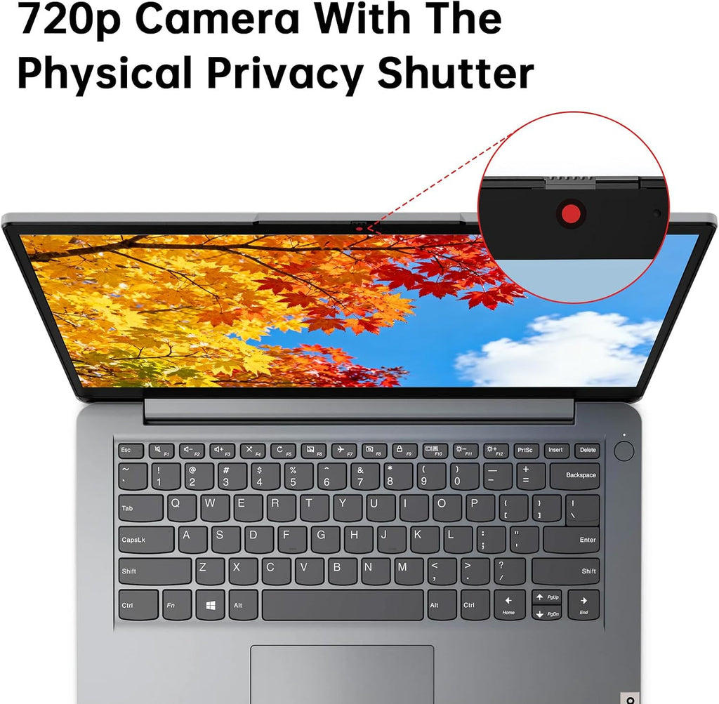 Lenovo IdeaPad 1 1i 14 inch Student Laptop with 1-Year Microsoft 365, Intel Dual Core Processor, 8GB RAM, 512GB SSD + 128GB eMMC, SD Card Reader, Privacy Camera, Long Battery Life, Windows 11 Home