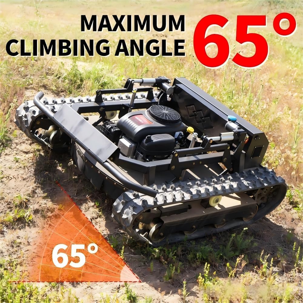 Remote-Controlled Robotic Lawnmower with A 22hp High-Horsepower Engine and a 48v Brushless Motor; an All-Terrain, Off-Road Lawnmower(SKD-608-90)