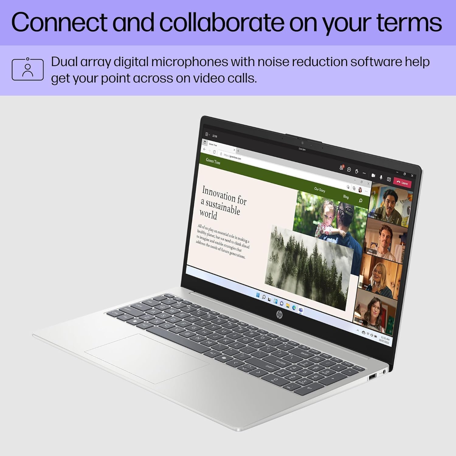 HP 15.6' Touchscreen Laptop, AMD Ryzen 5 7520U(Up to 4.3 GHz), 8 GB RAM LPDDR5, 512 GB SSD, AMD Radeon Graphics, HD Private Webcam, HDMI, Wi-Fi 6, Bluetooth, Anti-Glare, Windows 11 Pro, Silver