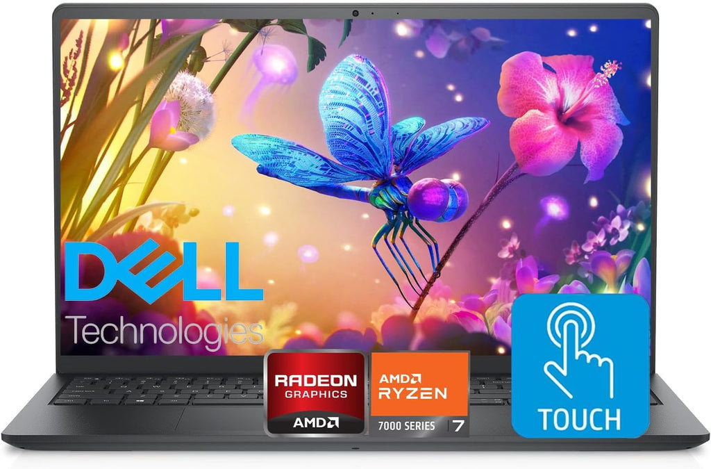 Dell Inspiron 15.6' FHD Touchscreen Laptop, 32GB RAM, 1TB SSD, Speed 8-Core AMD Ryzen 7 7730U (Outperforms Intel i7-1255U in Multitasking), Windows 11 Pro, Long Battery Life, w/WOWPC Recovery USB
