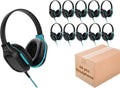 Gumdrop DropTech On-Ear Wired Headphones No Mic | 3.5 mm (40 Pack) - Long Tangle Free Chew-Proof Cord - Rugged Reliable Drop Tested and Comfortable for Kids K-12 Students Classroom and School Use