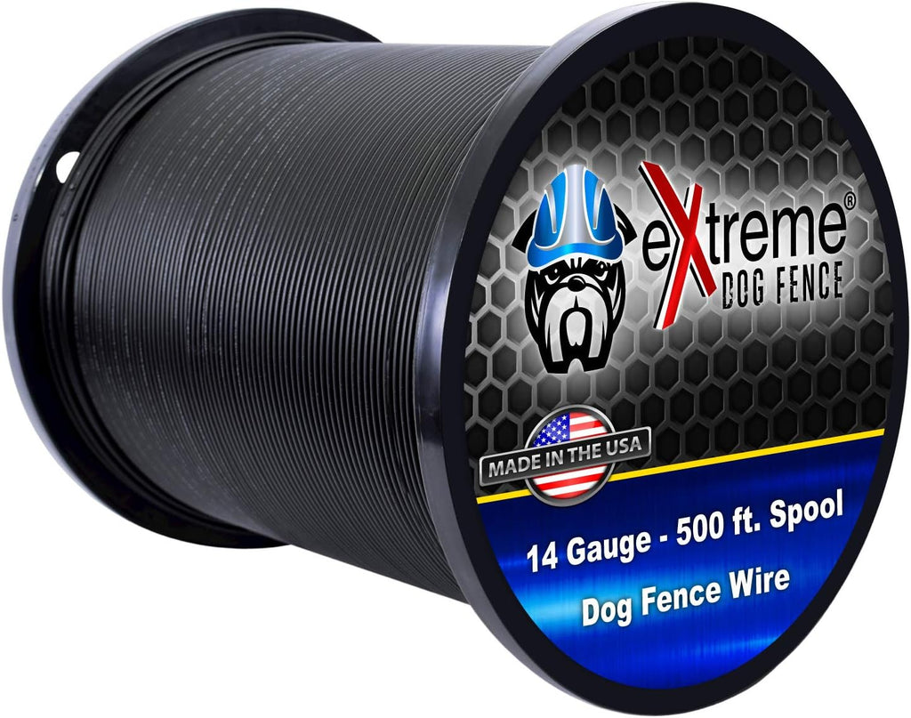 Electric Dog Fence Wire 14 Gauge 500 Ft - Heavy Duty Electric Dog Fence Boundary Wire - Compatible with All In-Ground Pet Fence Systems